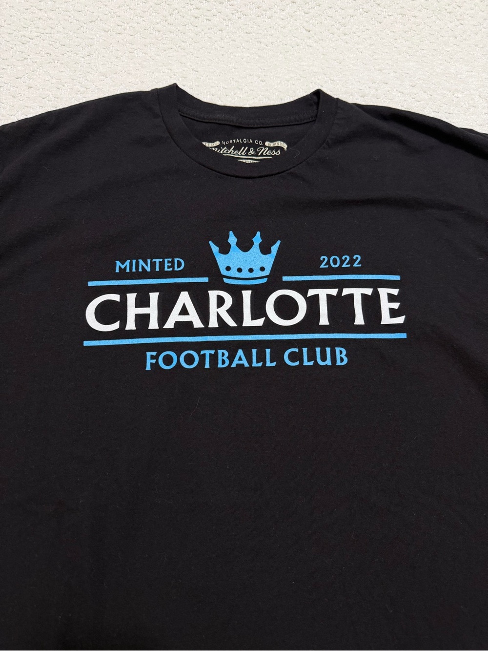 Mitchell & Ness Minted 2022 Charlotte Football Club T-Shirt Size XL